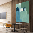 Teal and Sage II by Victoria Barnes on GIANT ART - pink  abstract abstract 