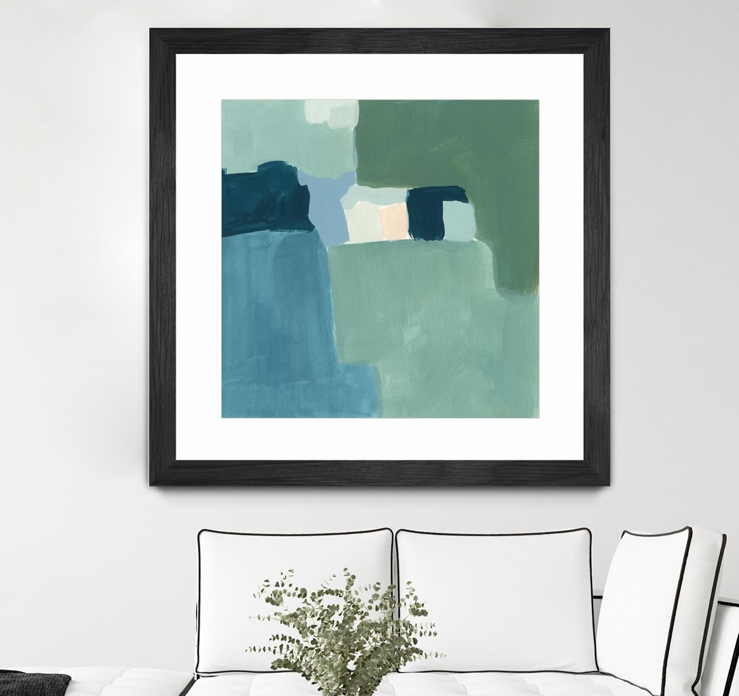 Teal and Sage II by Victoria Barnes on GIANT ART - pink  abstract abstract 