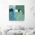 Teal and Sage II by Victoria Barnes on GIANT ART - pink  abstract abstract 