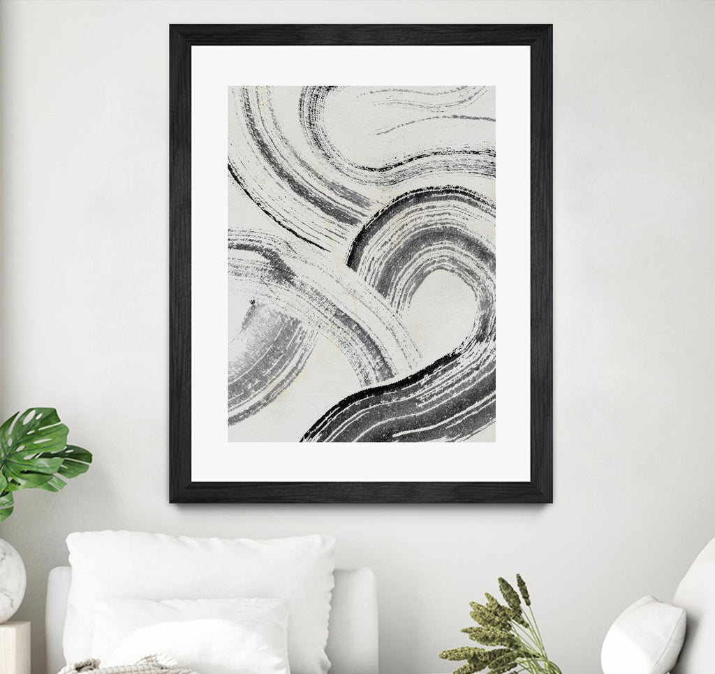 Zen Flow I by Jennifer Parker on GIANT ART - beige abstract abstract