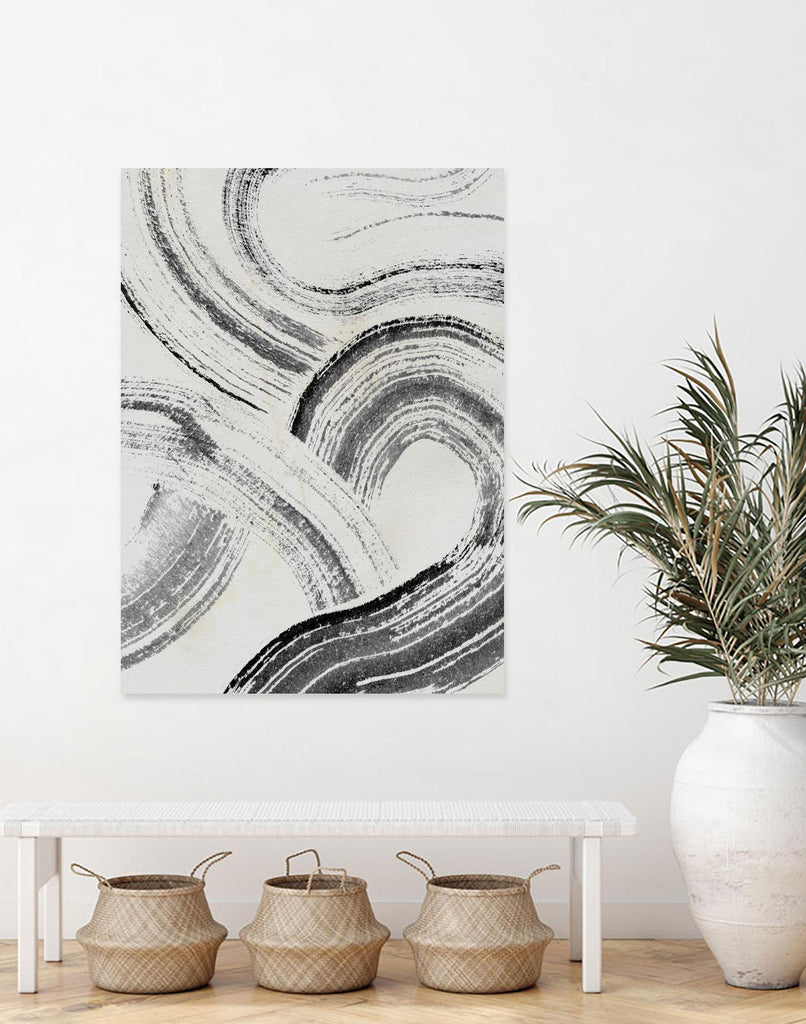 Zen Flow I de Jennifer Parker sur GIANT ART - abstrait beige