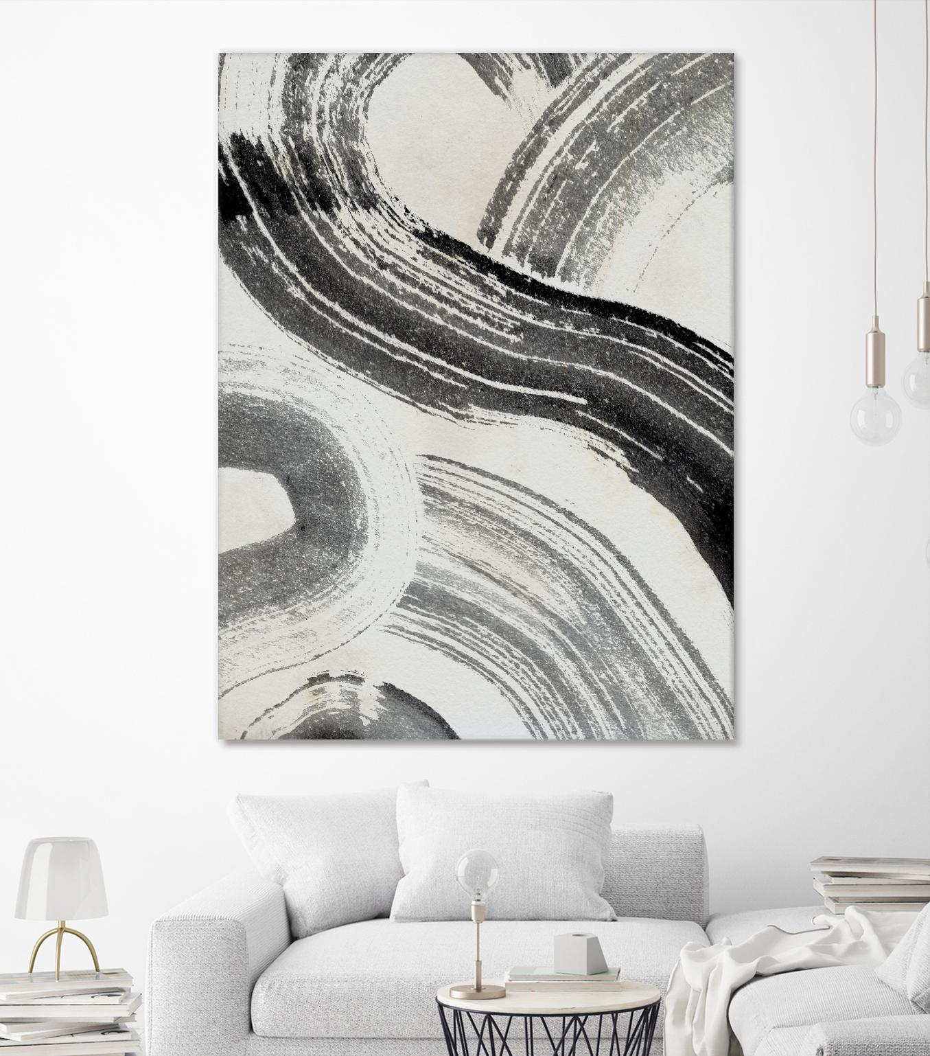 Zen Flow III by Jennifer Parker on GIANT ART - beige abstract abstract