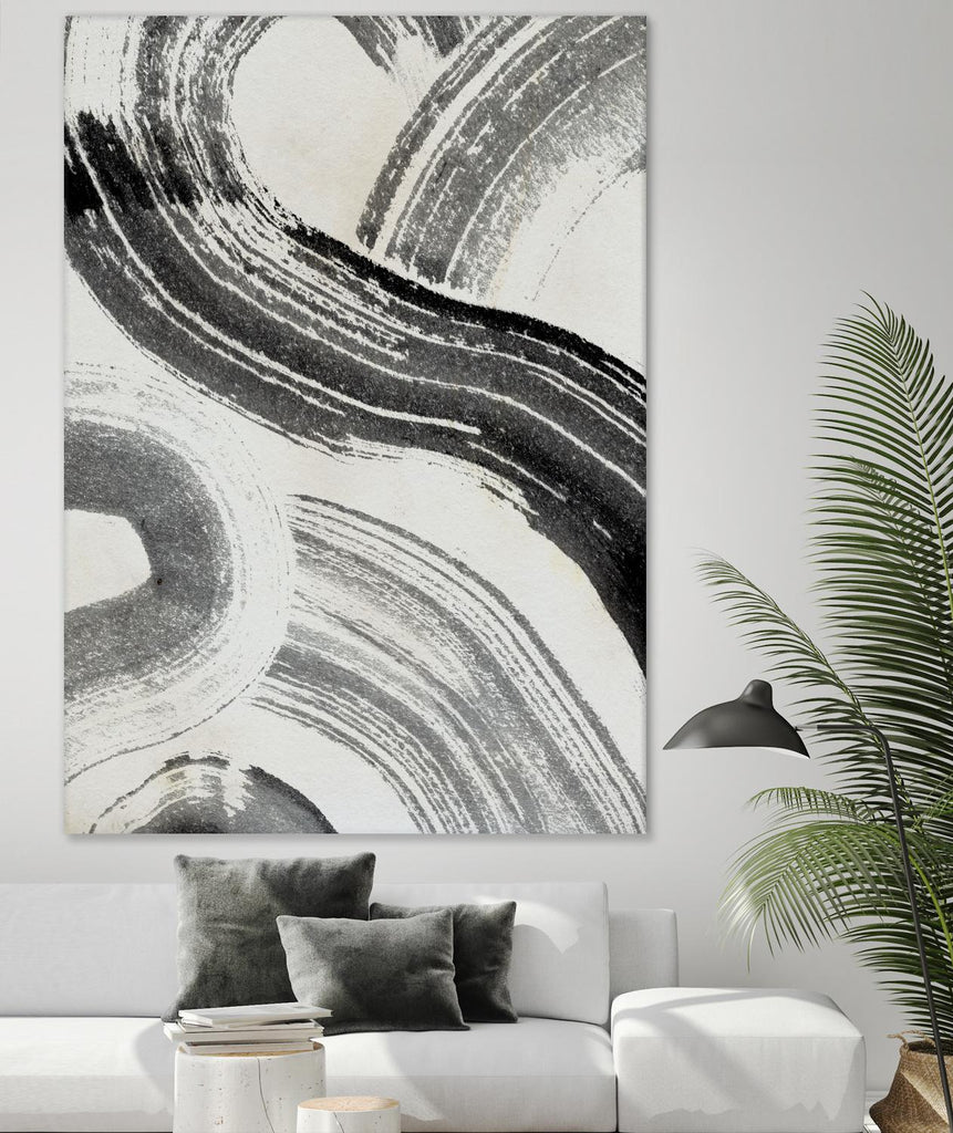 Zen Flow III de Jennifer Parker sur GIANT ART - abstrait beige