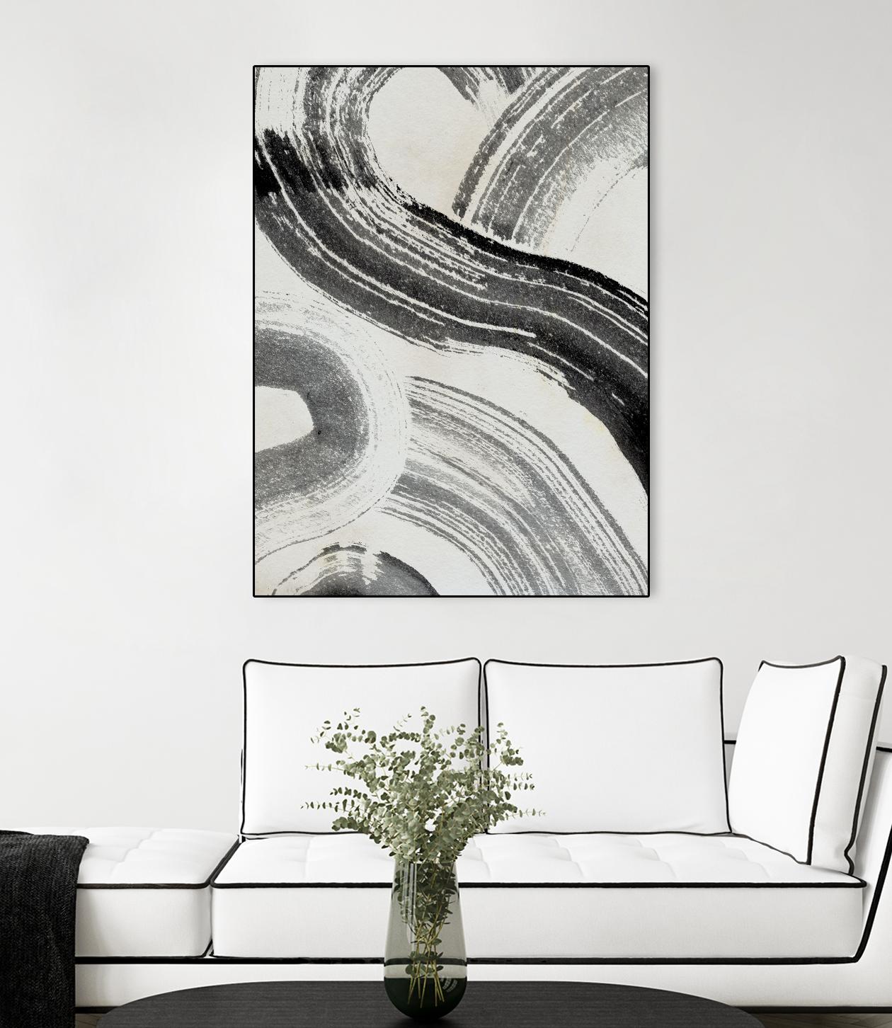 Zen Flow III by Jennifer Parker on GIANT ART - beige abstract abstract