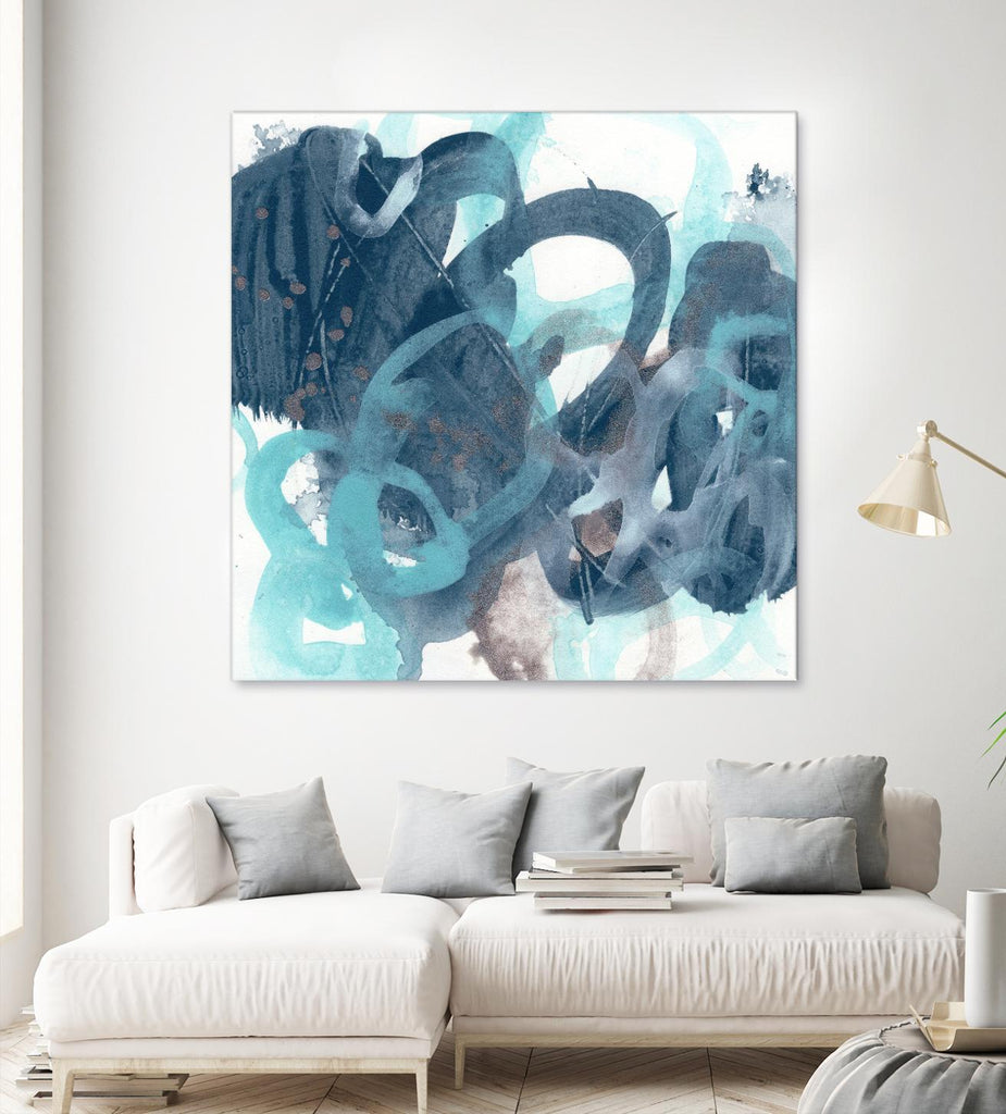 Blue Byte I by June Vess on GIANT ART - blue abstract abstract