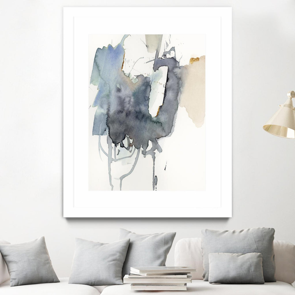 Indigo Splatter I by Victoria Barnes on GIANT ART - gold abstract abstract