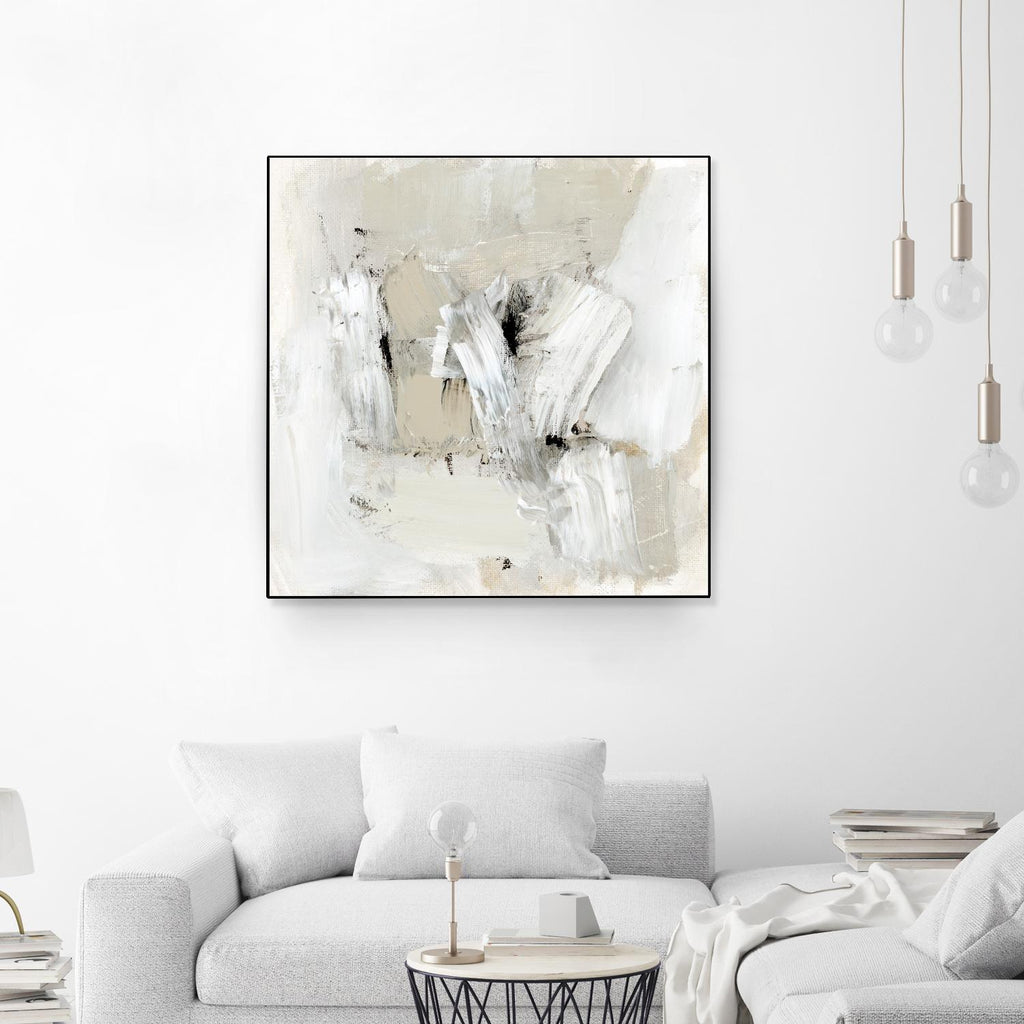 Neutral Brushstrokes I by Victoria Barnes on GIANT ART - beige abstract abstract