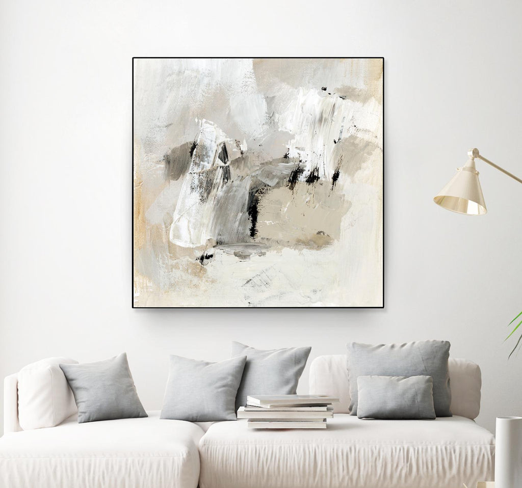 Neutral Brushstrokes II by Victoria Barnes on GIANT ART - beige abstract abstract