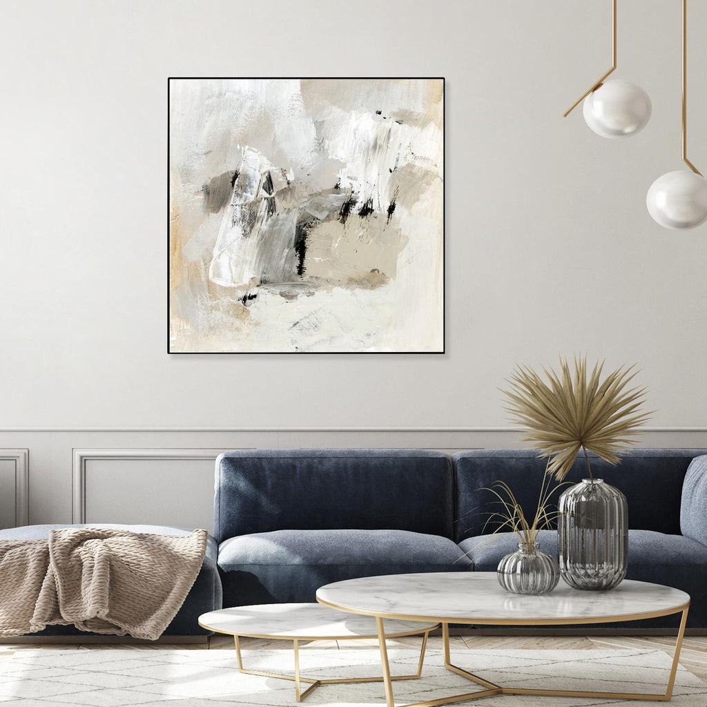 Neutral Brushstrokes II by Victoria Barnes on GIANT ART - beige abstract abstract