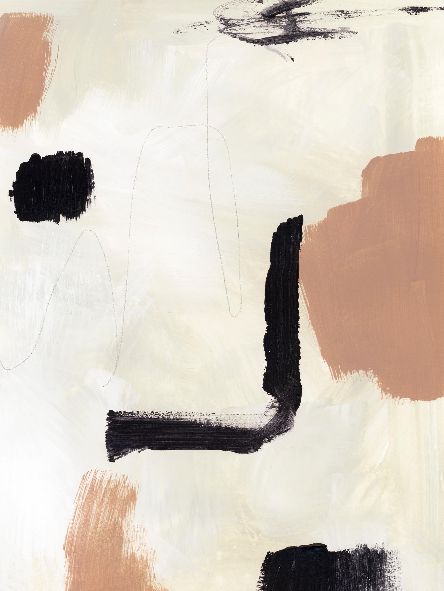 Dialogue I par Victoria Barnes sur GIANT ART - abstrait beige 