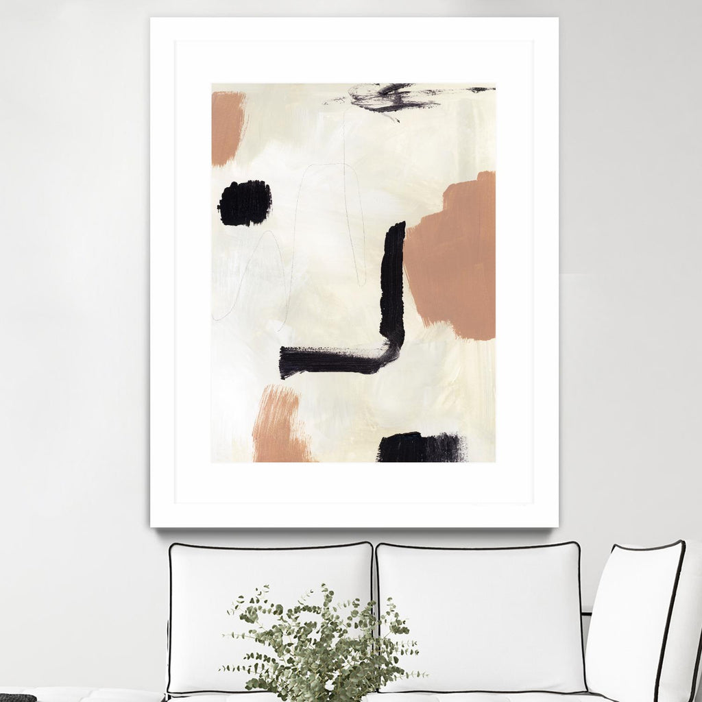 Dialogue I by Victoria Barnes on GIANT ART - beige abstract abstract 