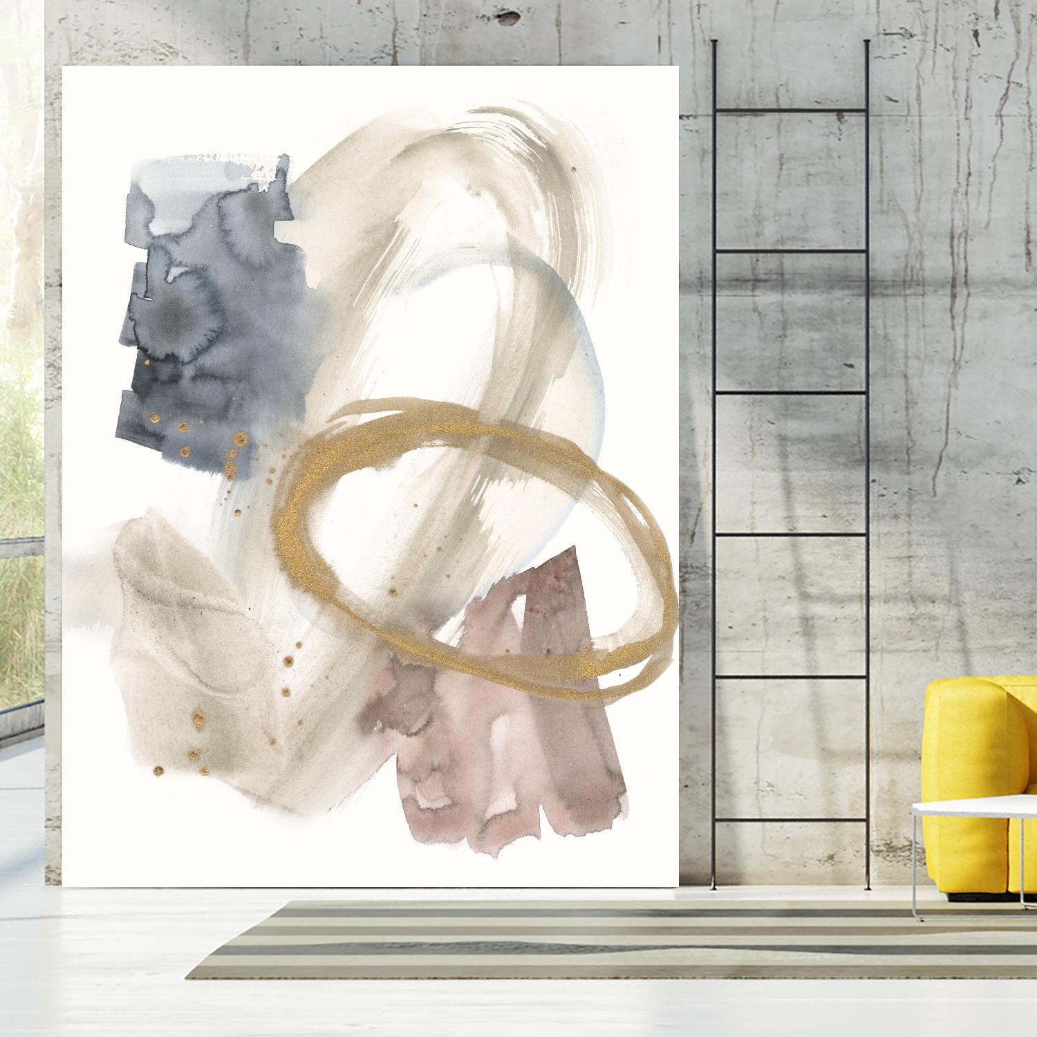 Golden Ring II by Jennifer Goldberger on GIANT ART - gold abstract abstract