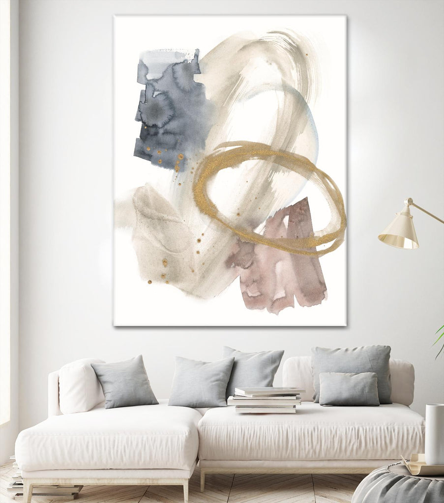 Golden Ring II by Jennifer Goldberger on GIANT ART - gold abstract abstract