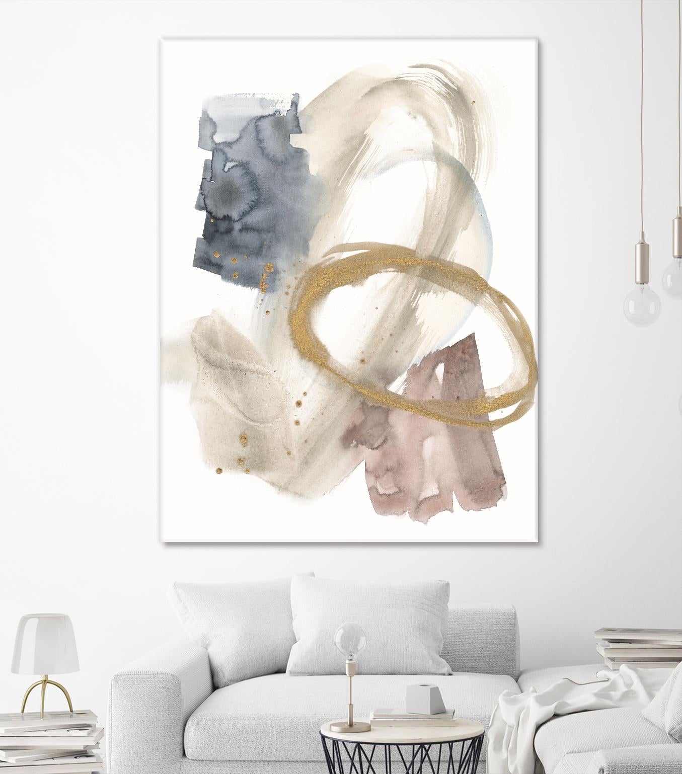 Golden Ring II by Jennifer Goldberger on GIANT ART - gold abstract abstract