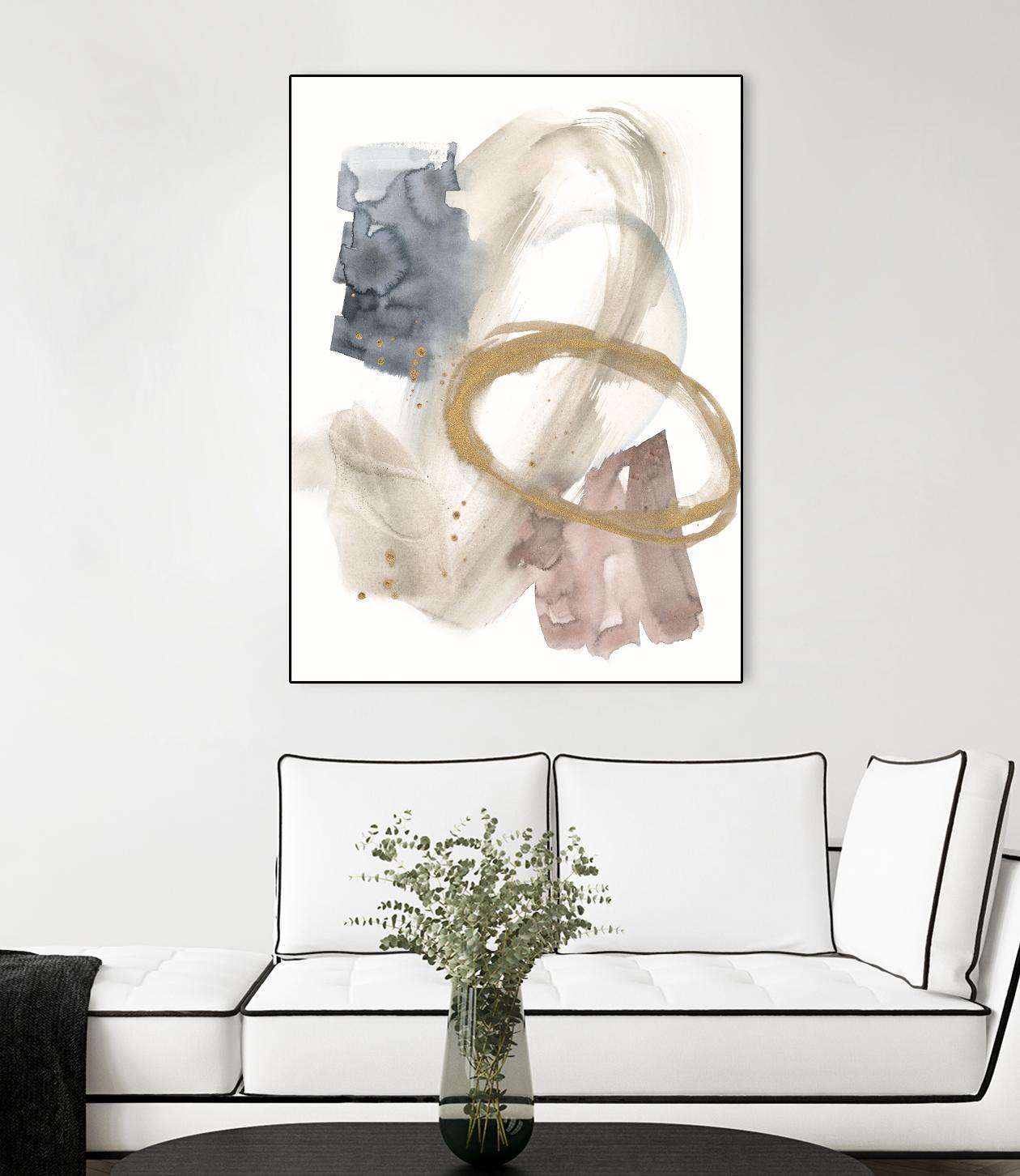 Golden Ring II by Jennifer Goldberger on GIANT ART - gold abstract abstract