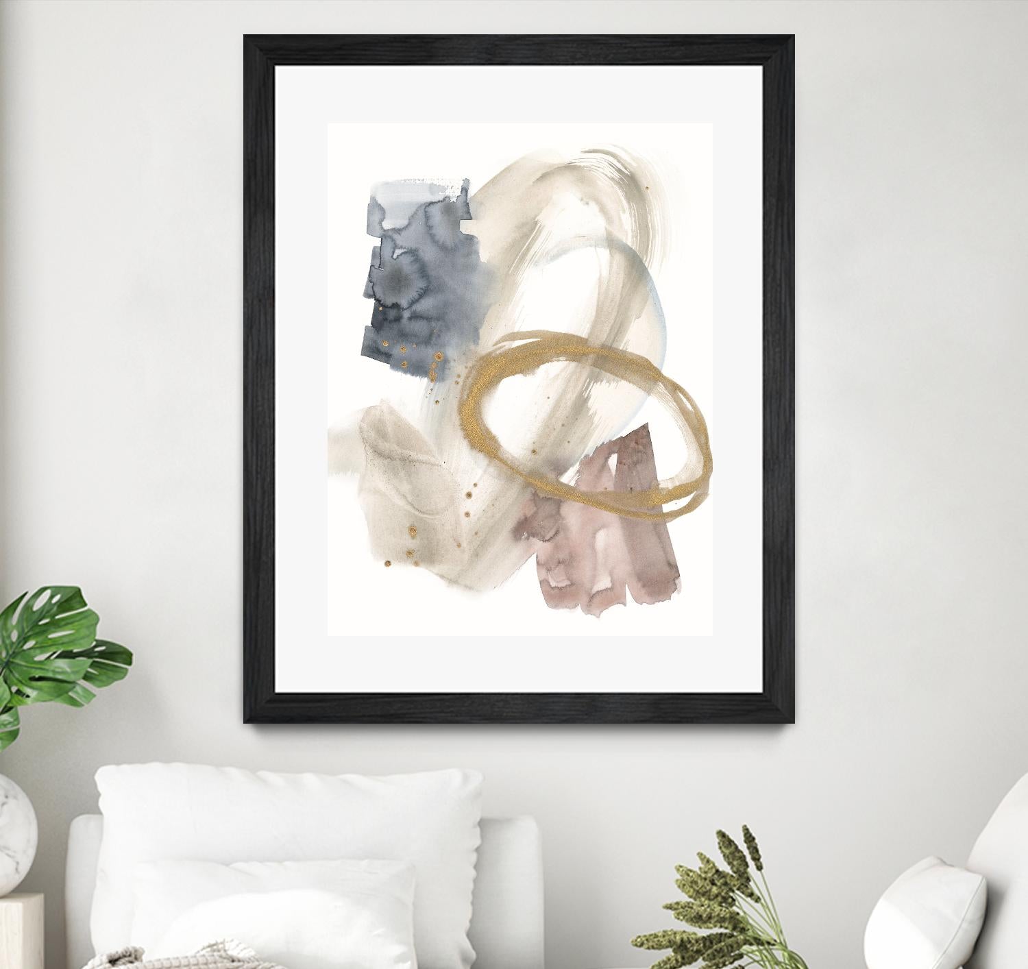Golden Ring II by Jennifer Goldberger on GIANT ART - gold abstract abstract