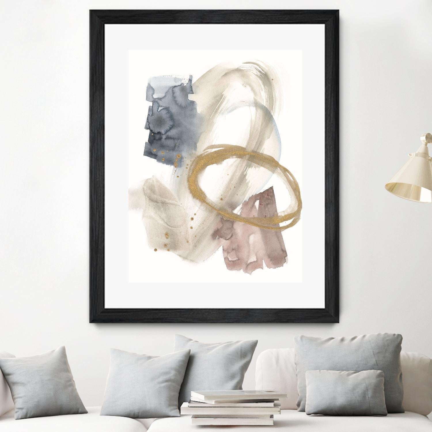 Golden Ring II by Jennifer Goldberger on GIANT ART - gold abstract abstract