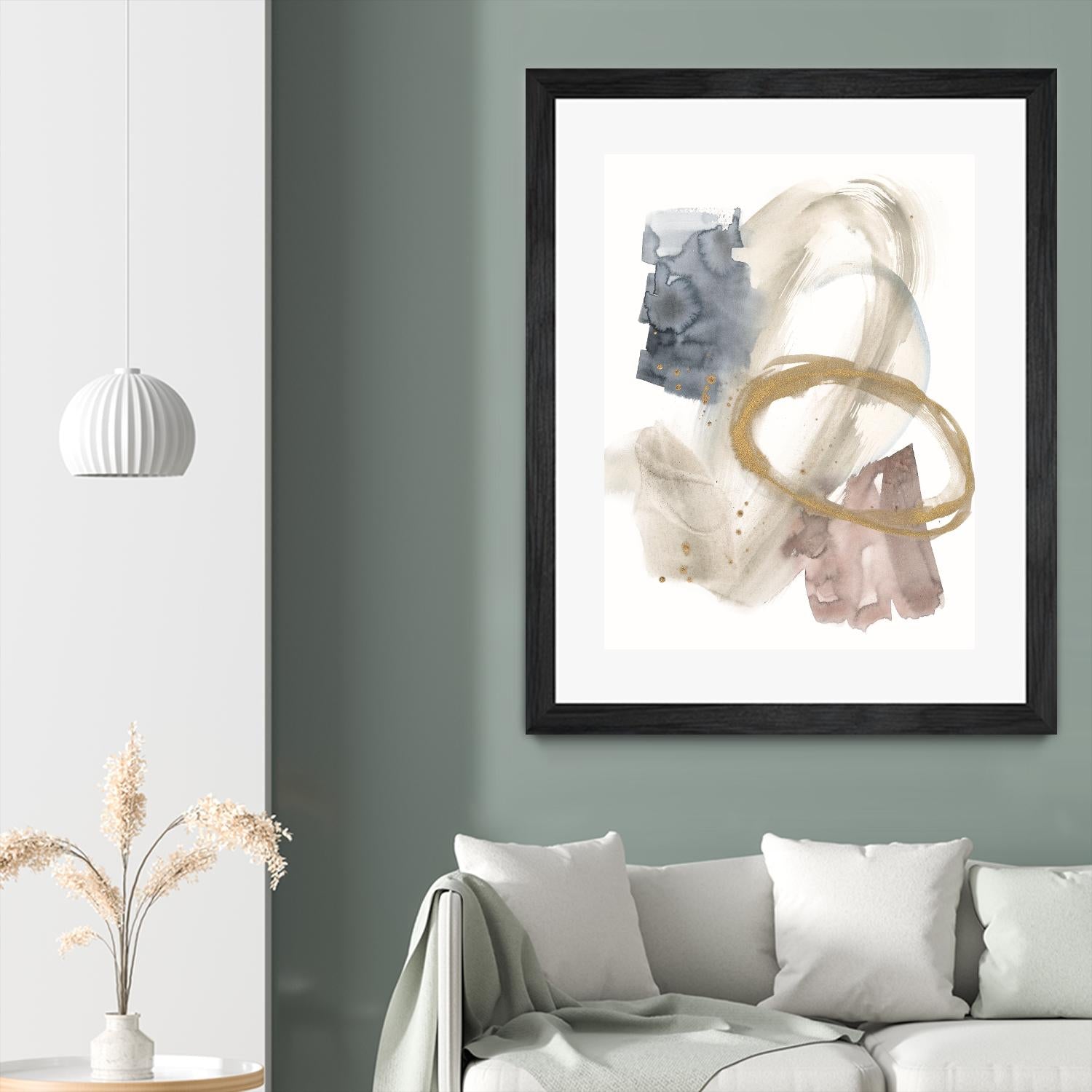 Golden Ring II by Jennifer Goldberger on GIANT ART - gold abstract abstract