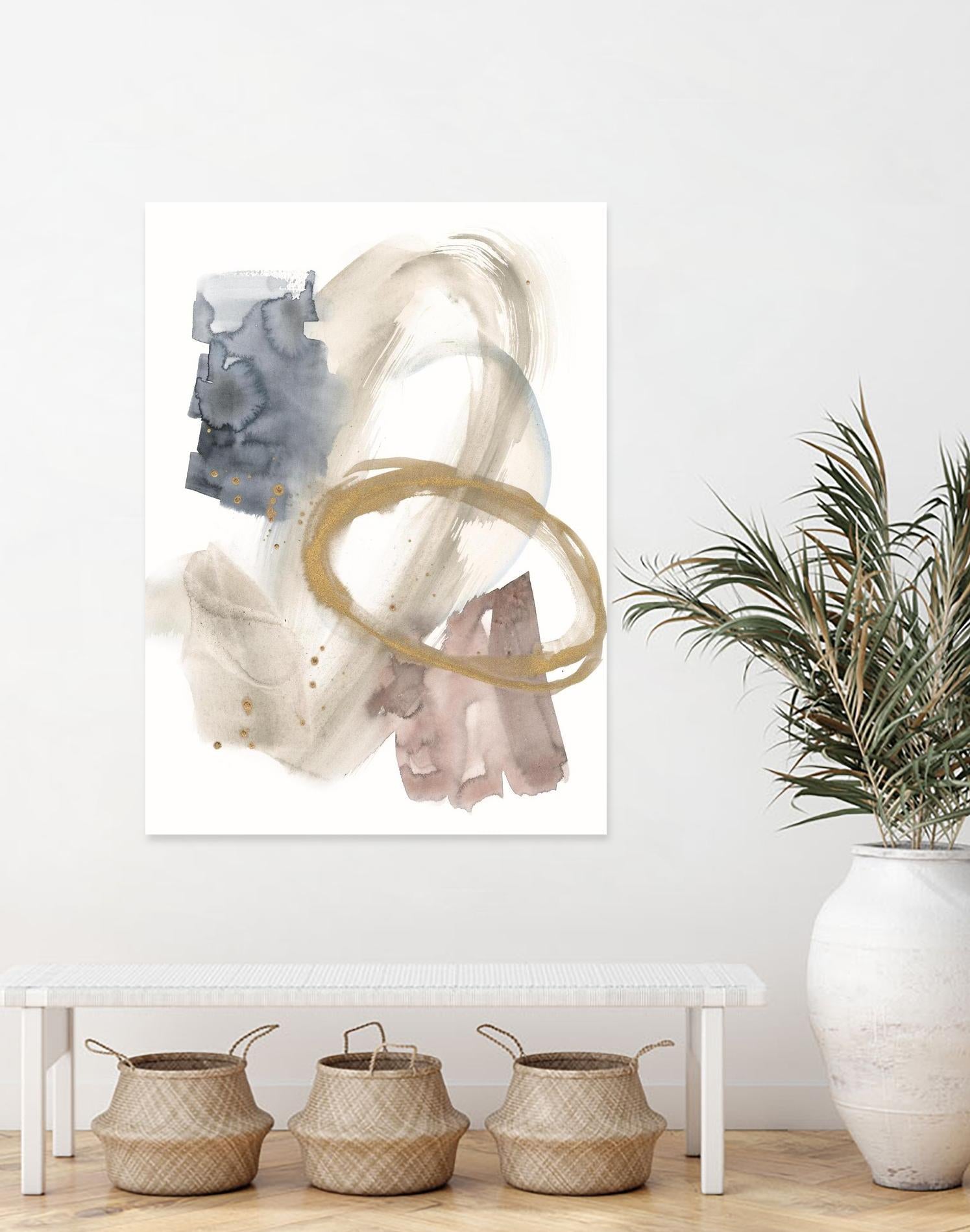 Golden Ring II by Jennifer Goldberger on GIANT ART - gold abstract abstract