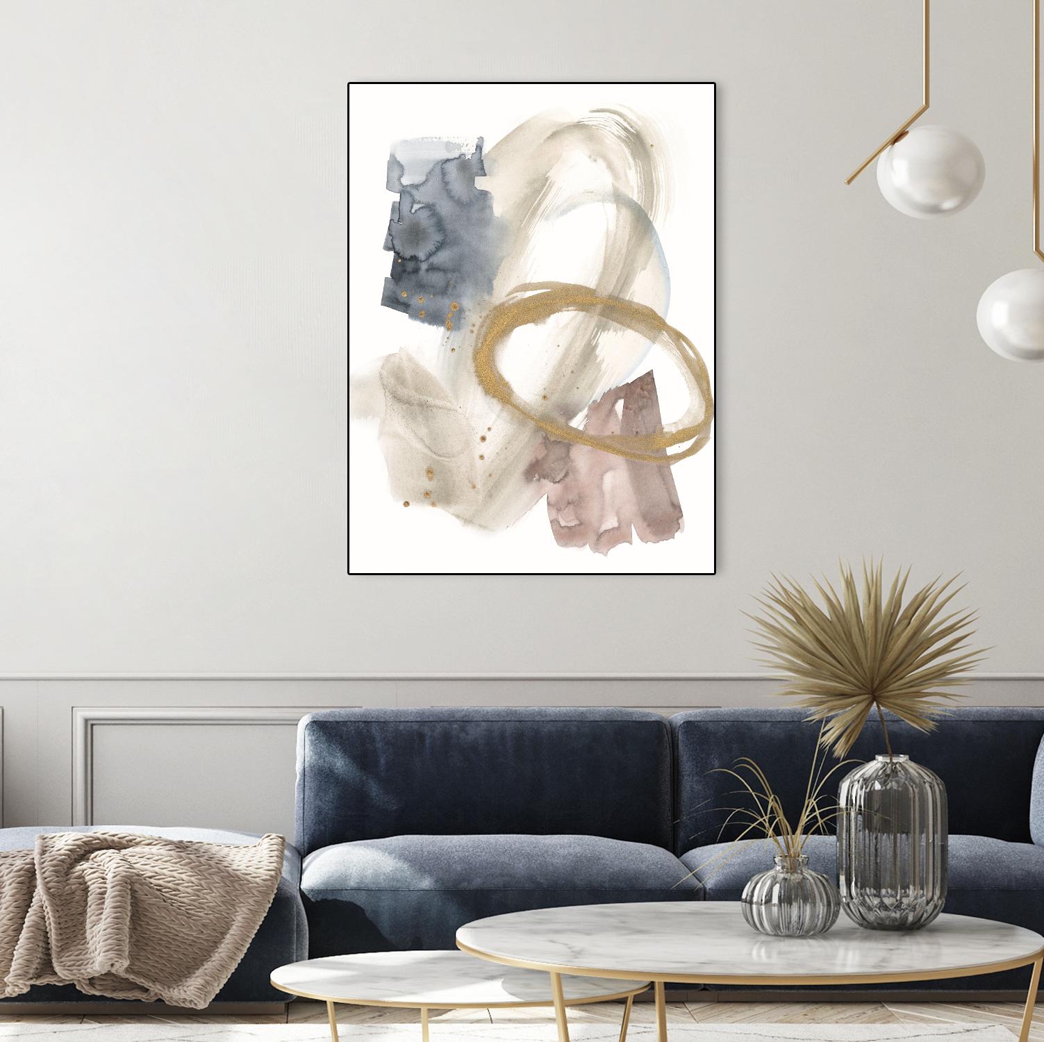 Golden Ring II by Jennifer Goldberger on GIANT ART - gold abstract abstract
