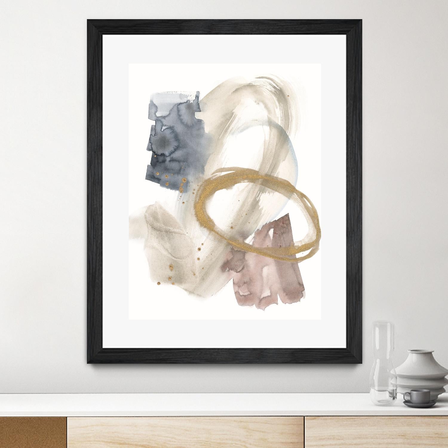 Golden Ring II by Jennifer Goldberger on GIANT ART - gold abstract abstract