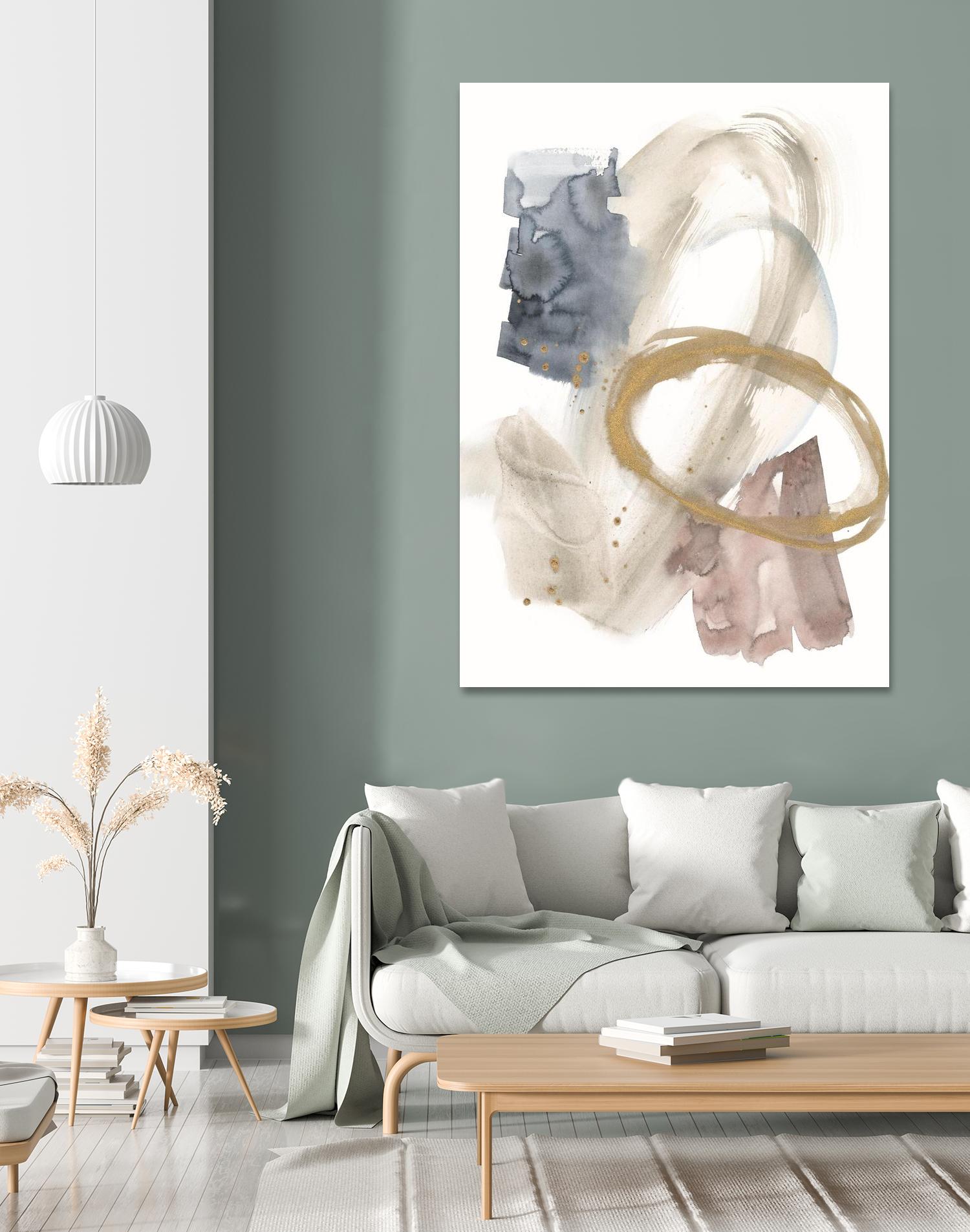 Golden Ring II by Jennifer Goldberger on GIANT ART - gold abstract abstract