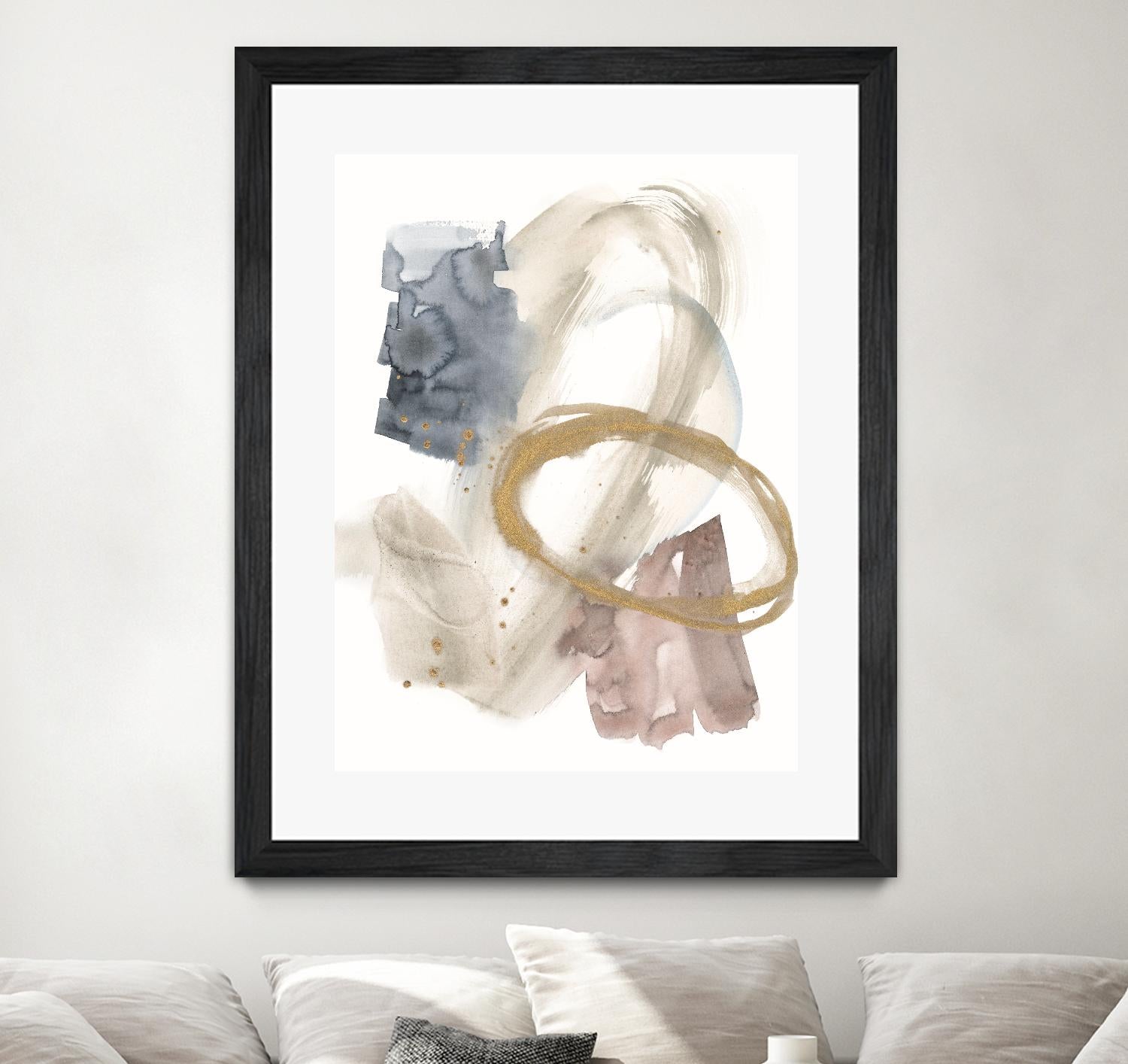 Golden Ring II by Jennifer Goldberger on GIANT ART - gold abstract abstract