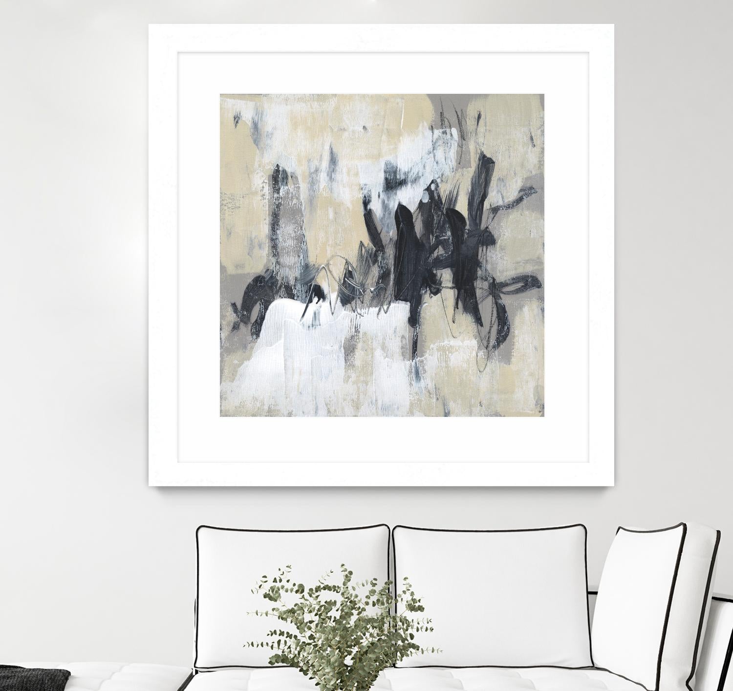 Neutral Exercise II by Jennifer Goldberger on GIANT ART - beige abstract abstract