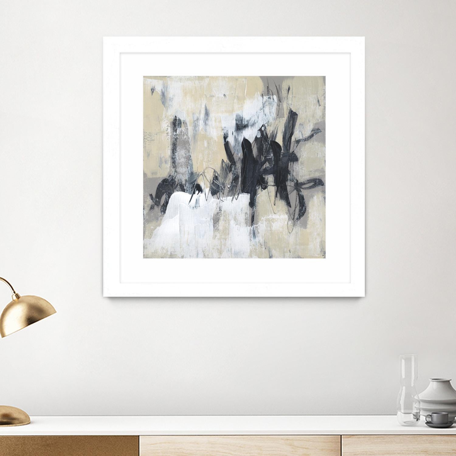 Neutral Exercise II by Jennifer Goldberger on GIANT ART - beige abstract abstract