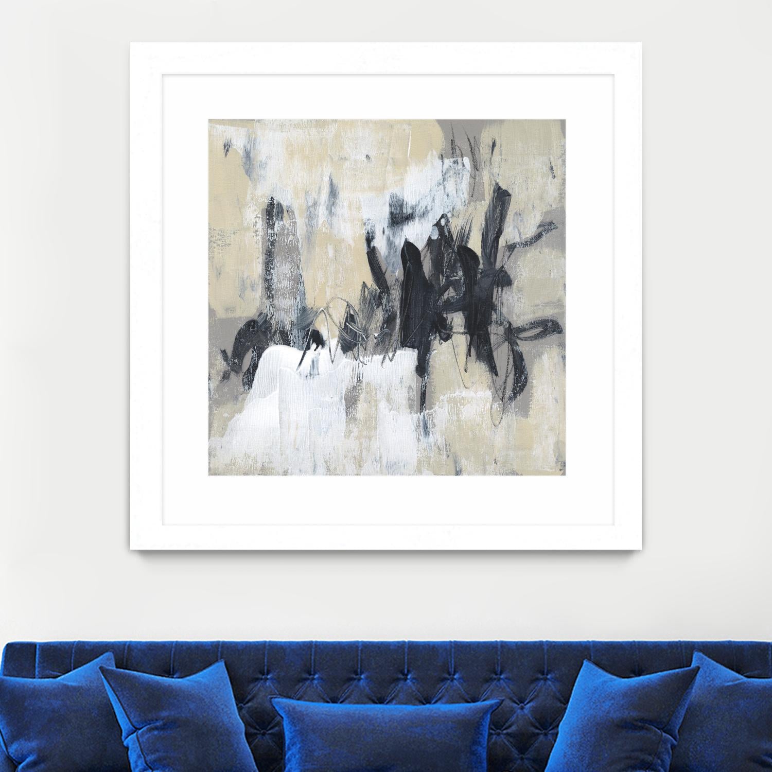 Neutral Exercise II by Jennifer Goldberger on GIANT ART - beige abstract abstract