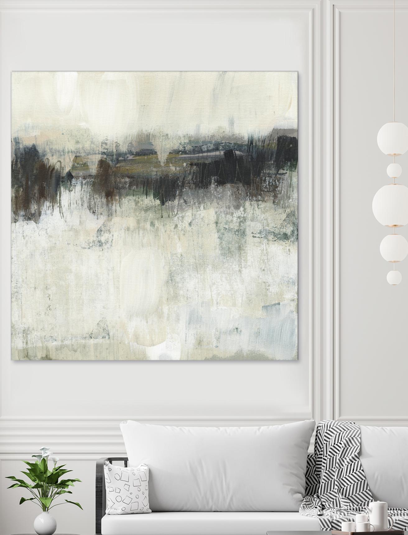 Neutral Horizon Line I by Jennifer Goldberger on GIANT ART - beige abstract abstract