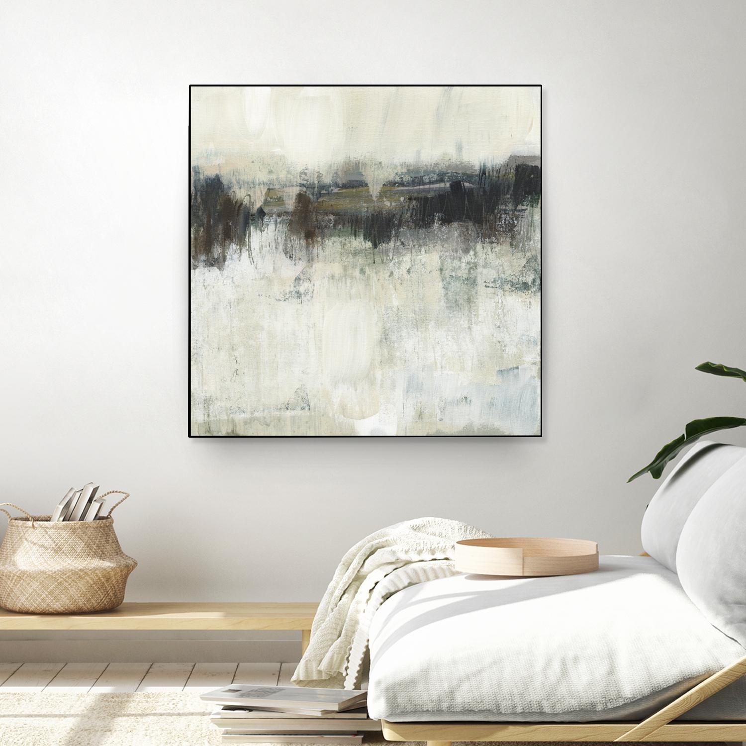 Neutral Horizon Line I by Jennifer Goldberger on GIANT ART - beige abstract abstract