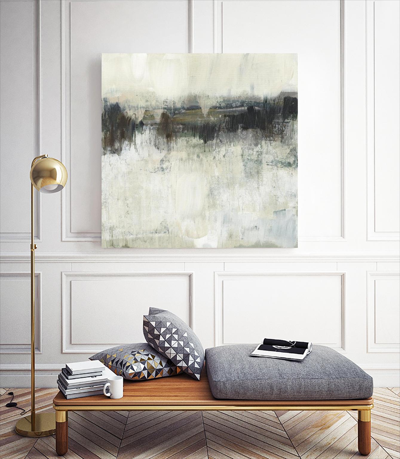 Neutral Horizon Line I by Jennifer Goldberger on GIANT ART - beige abstract abstract