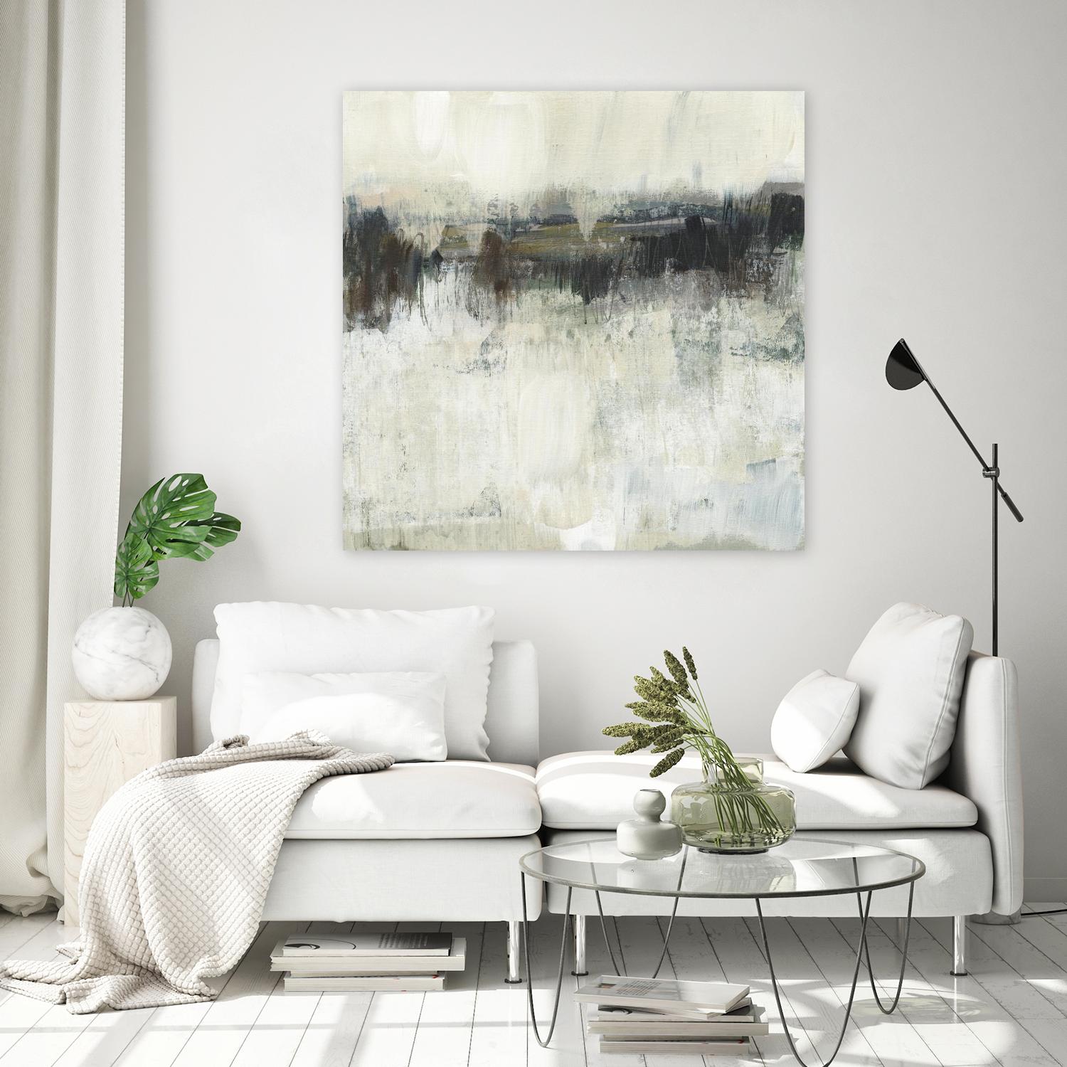 Neutral Horizon Line I by Jennifer Goldberger on GIANT ART - beige abstract abstract