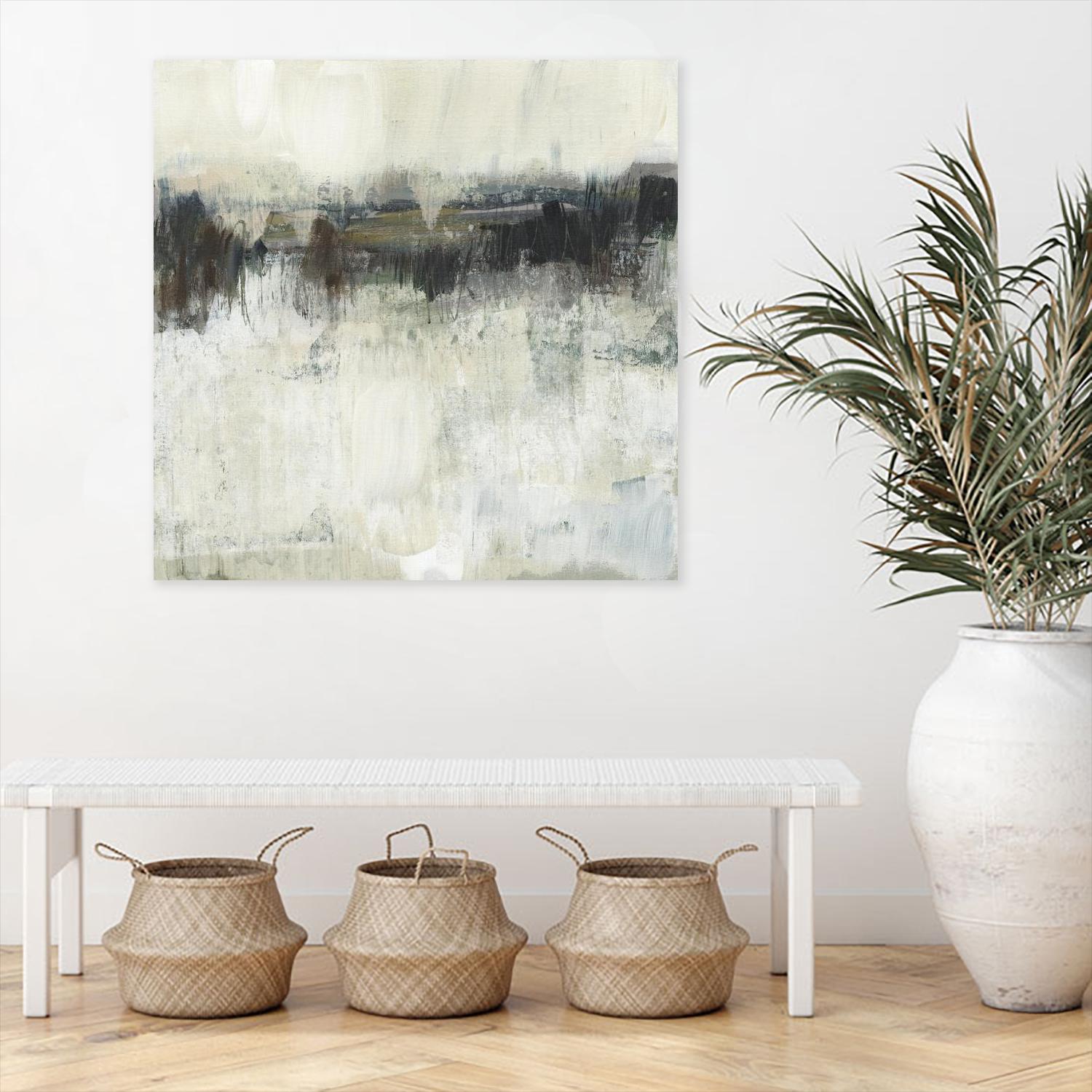 Neutral Horizon Line I by Jennifer Goldberger on GIANT ART - beige abstract abstract