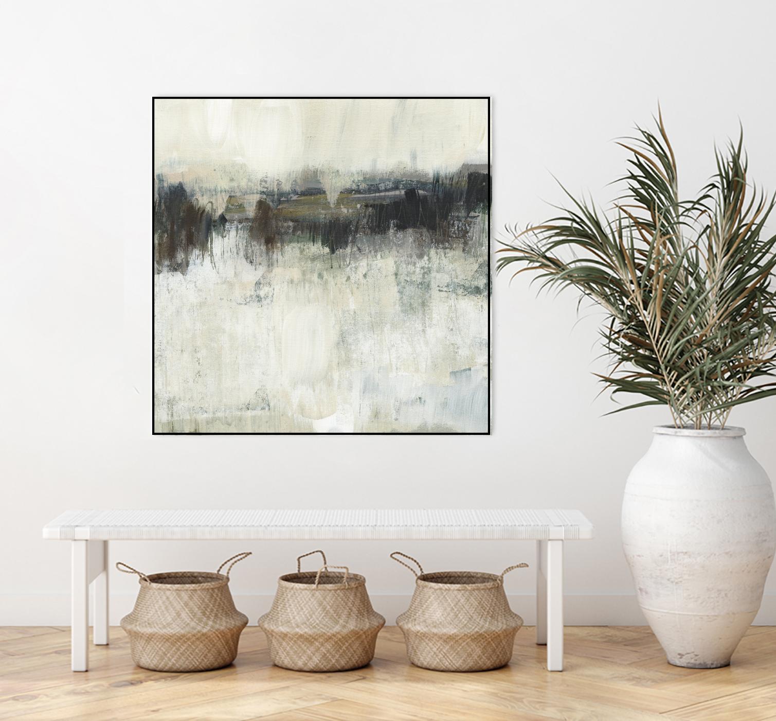 Neutral Horizon Line I by Jennifer Goldberger on GIANT ART - beige abstract abstract