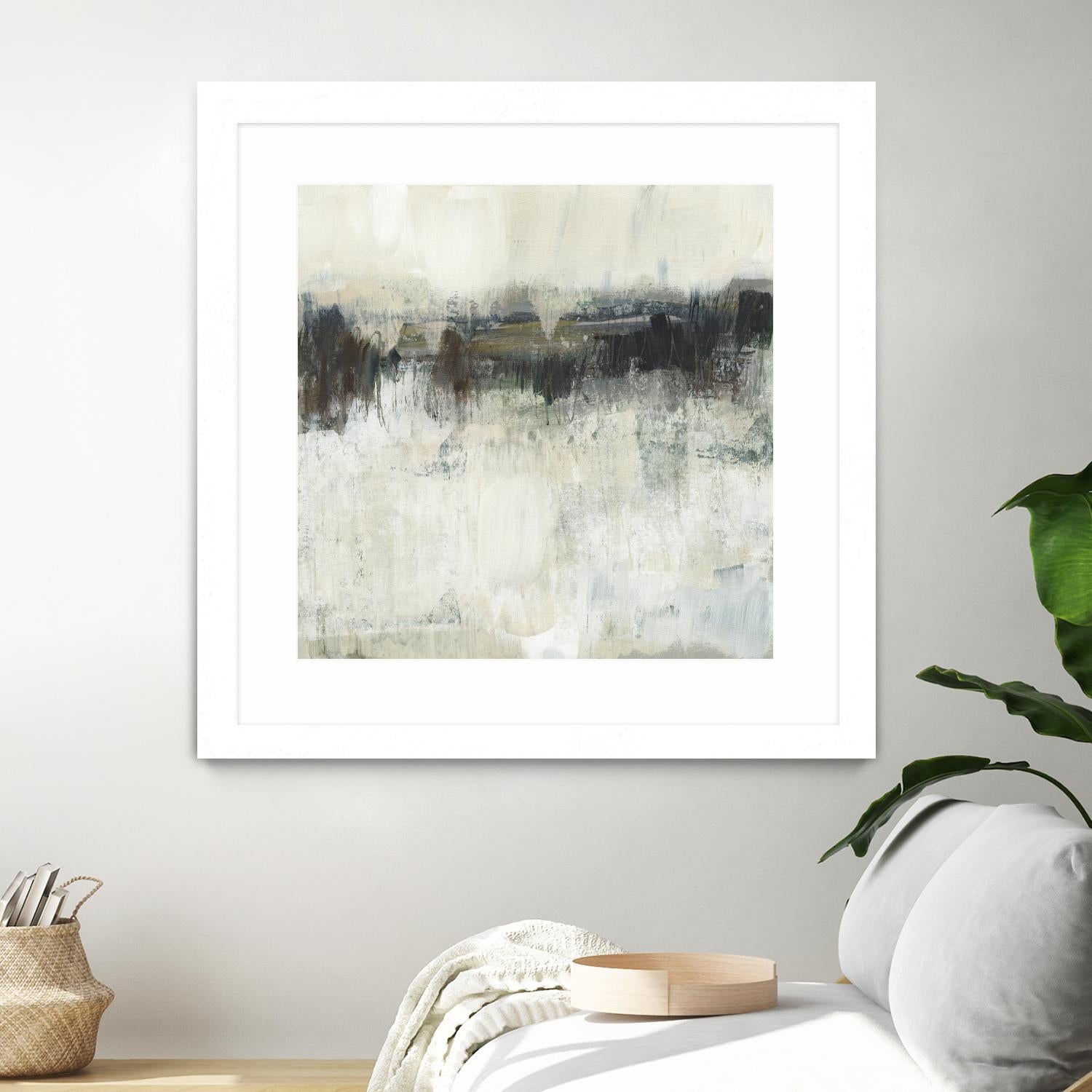 Neutral Horizon Line I by Jennifer Goldberger on GIANT ART - beige abstract abstract
