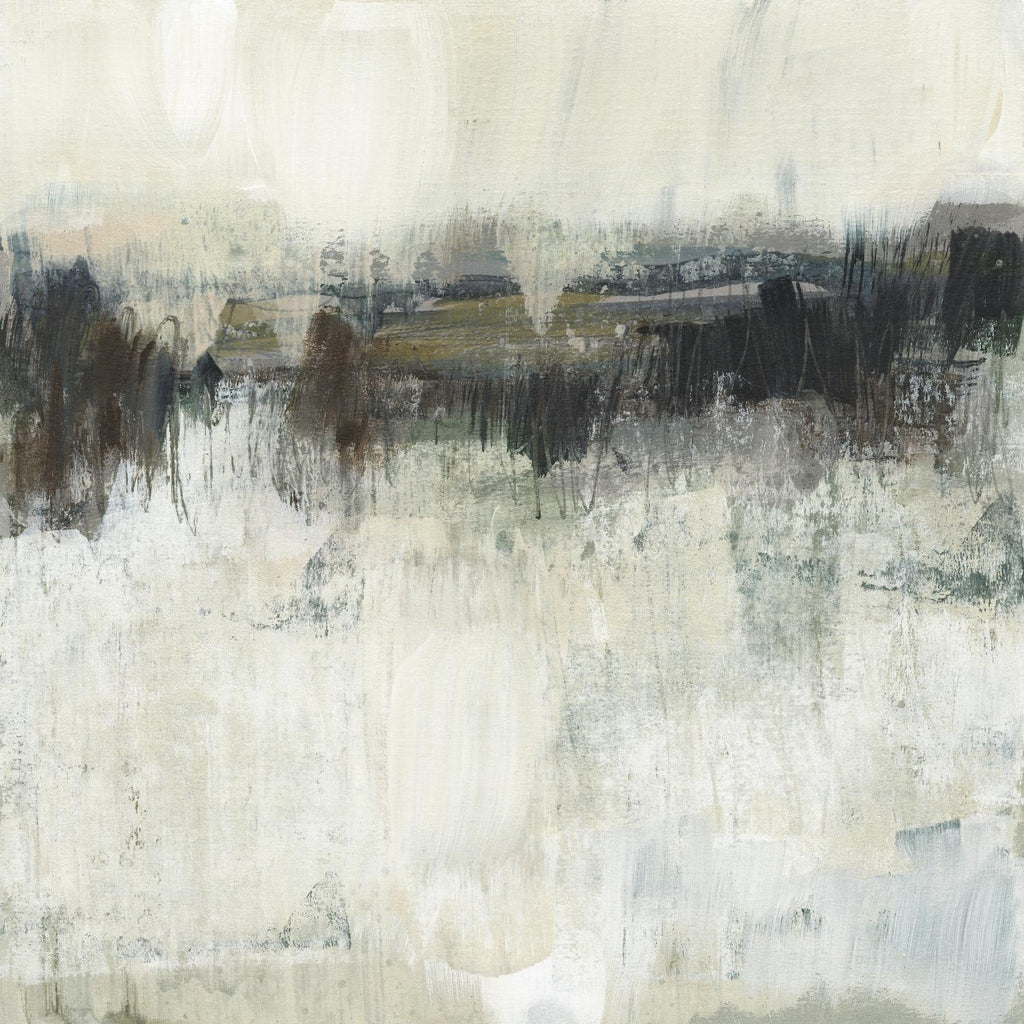 Ligne d'horizon neutre I de Jennifer Goldberger sur GIANT ART - abstrait beige