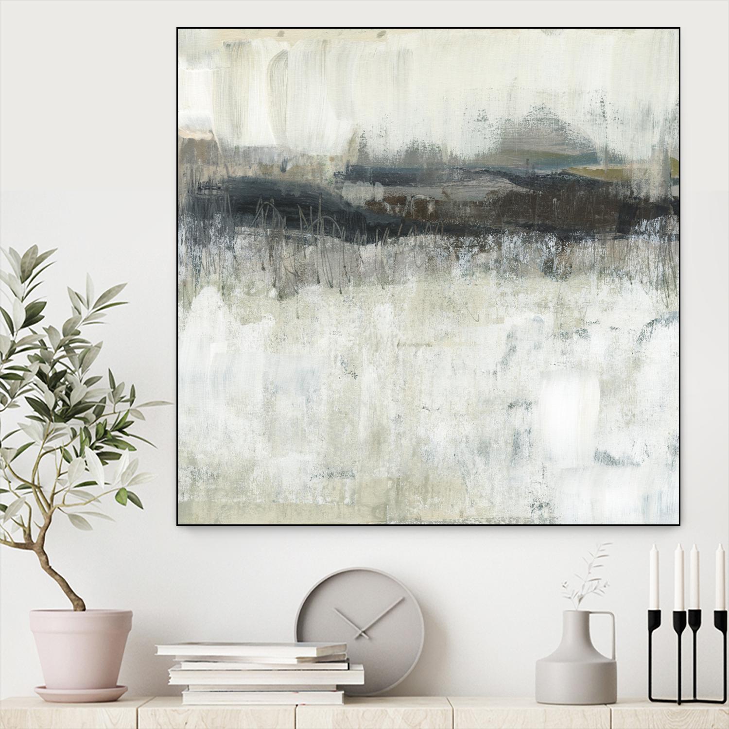 Neutral Horizon Line II by Jennifer Goldberger on GIANT ART - beige abstract abstract