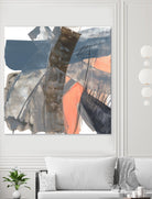 Neutrals & Coral II by Jennifer Goldberger on GIANT ART - grey  abstract abstract 