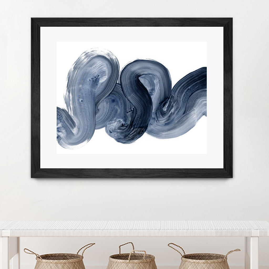 Offshore I par Victoria Barnes sur GIANT ART - abstrait bleu