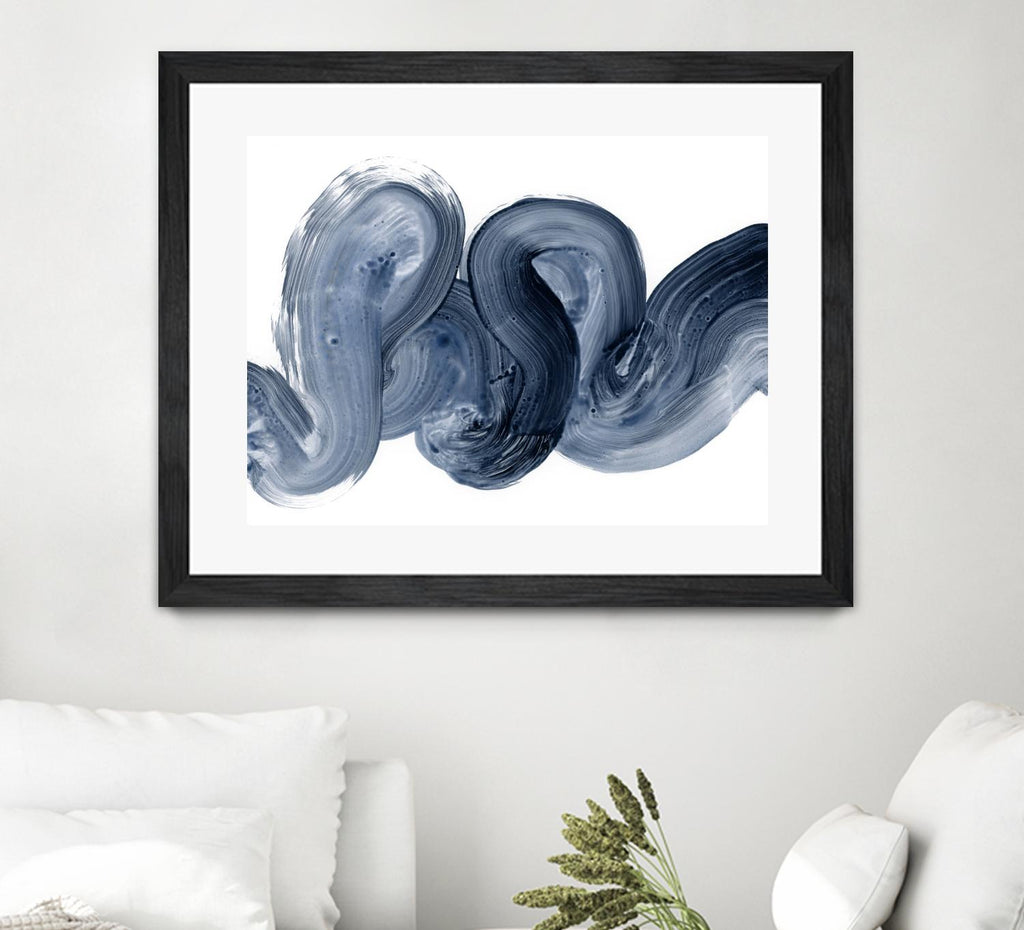 Offshore I par Victoria Barnes sur GIANT ART - abstrait bleu