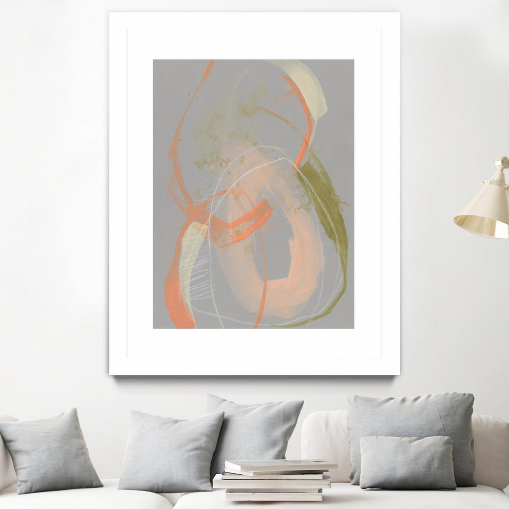 Pastel Loops I de Jennifer Goldberger sur GIANT ART - abstrait orange