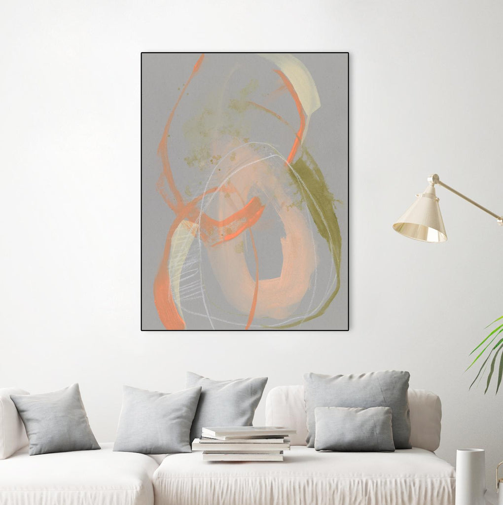 Pastel Loops I by Jennifer Goldberger on GIANT ART - orange abstract abstract