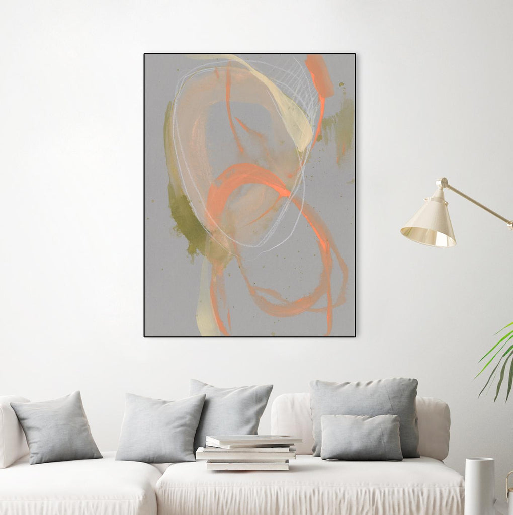 Pastel Loops II de Jennifer Goldberger sur GIANT ART - abstrait beige
