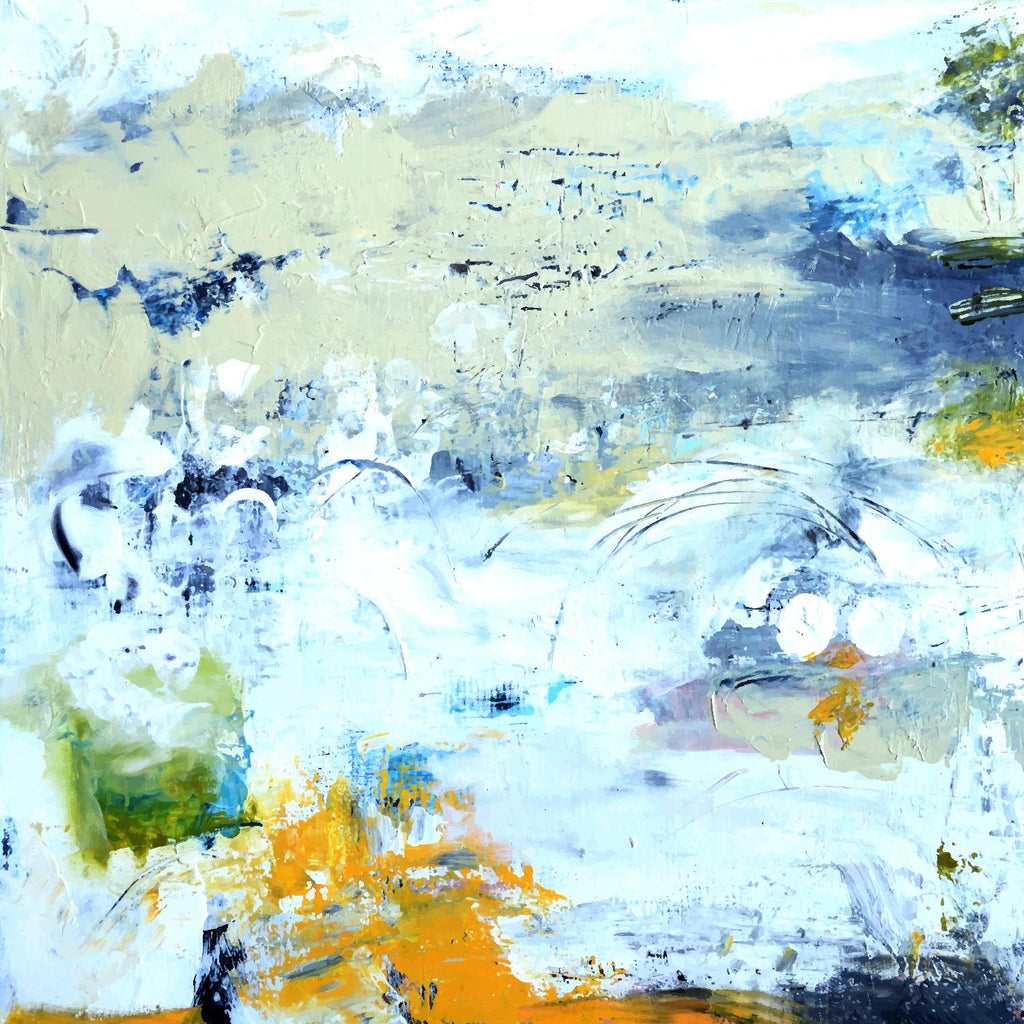 Abstract Beach par Karen Fields sur GIANT ART - abstraction verte abstraite