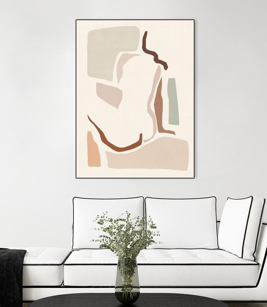 Lounge Abstract I par Victoria Barnes sur GIANT ART - mode rose et abstrait figuratif