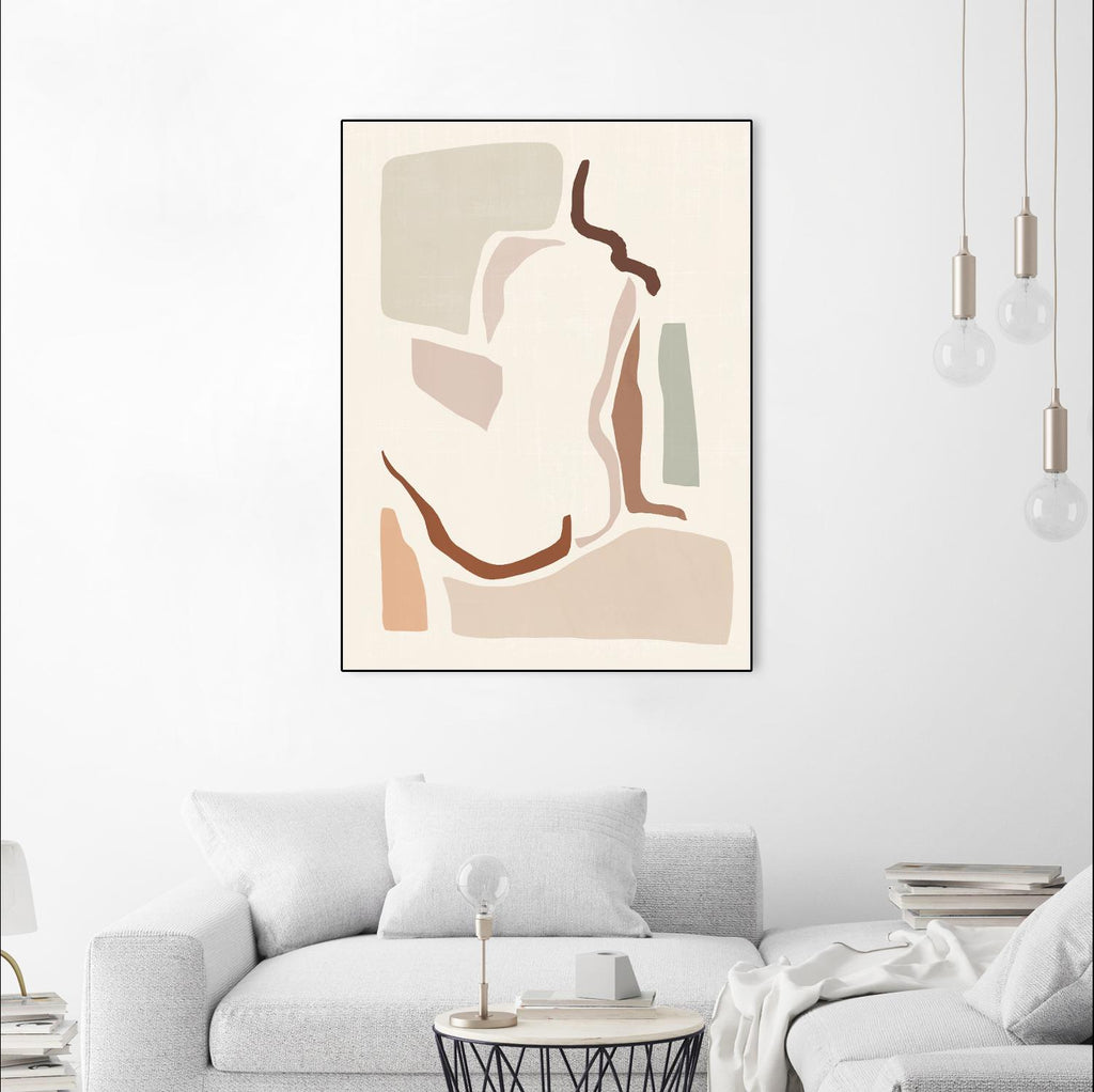 Lounge Abstract I by Victoria Barnes on GIANT ART - pink fashion & figurative abstract