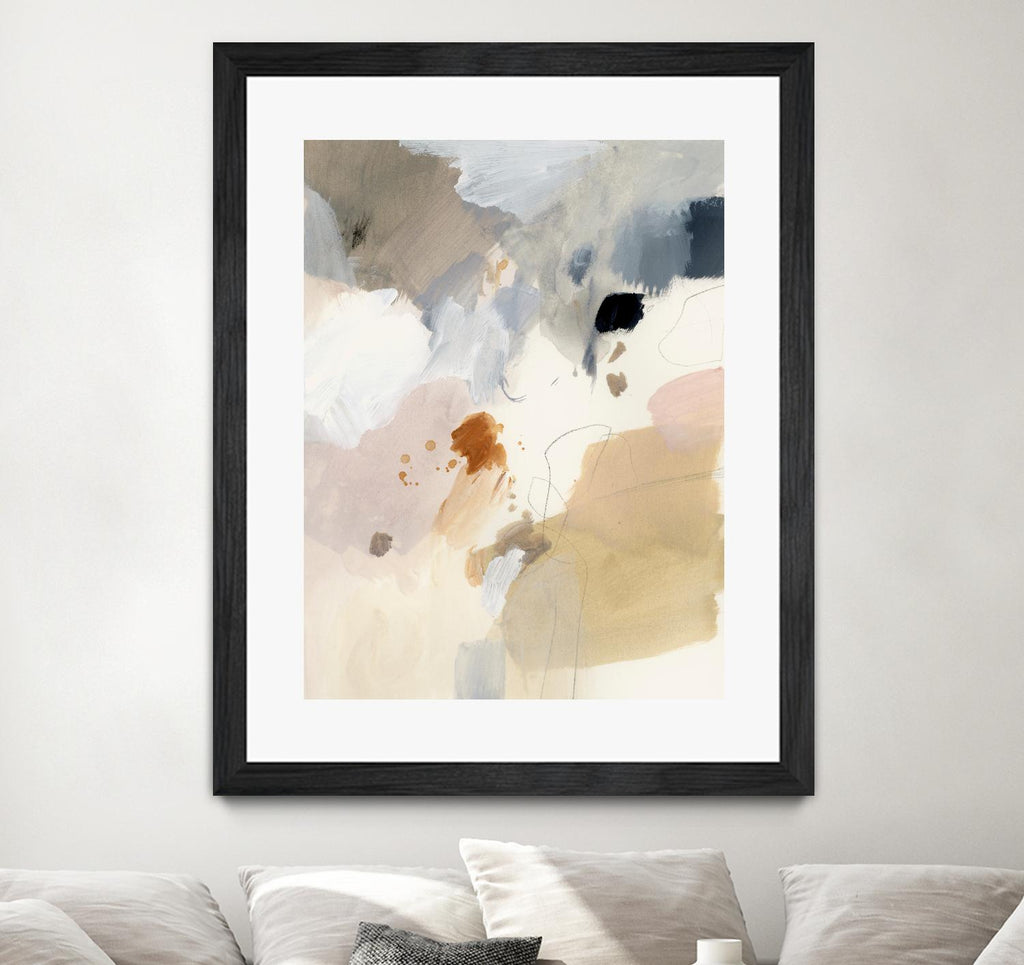 Neutral Scrawl I by Victoria Barnes on GIANT ART - beige abstract abstract