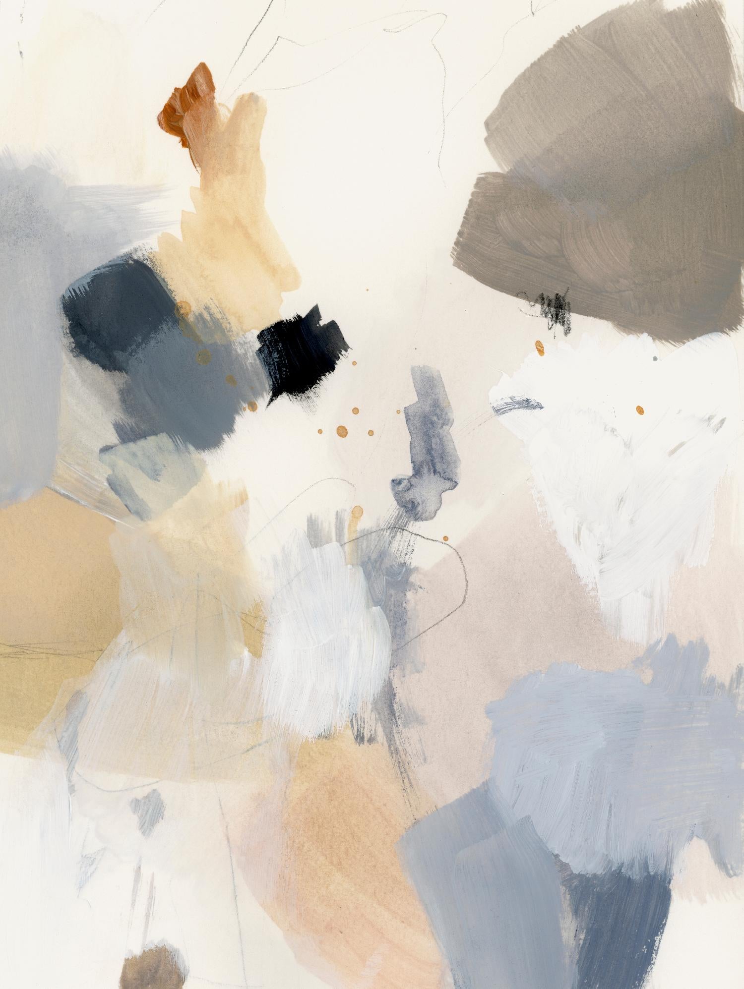 Neutral Scrawl II par Victoria Barnes sur GIANT ART - abstraction grise abstraite 